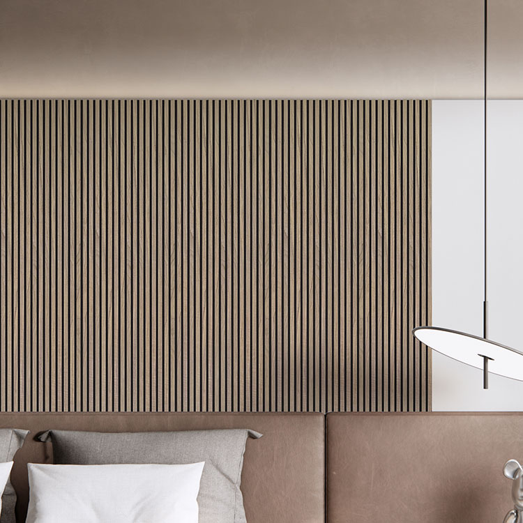 Premium walnut slat wall panels