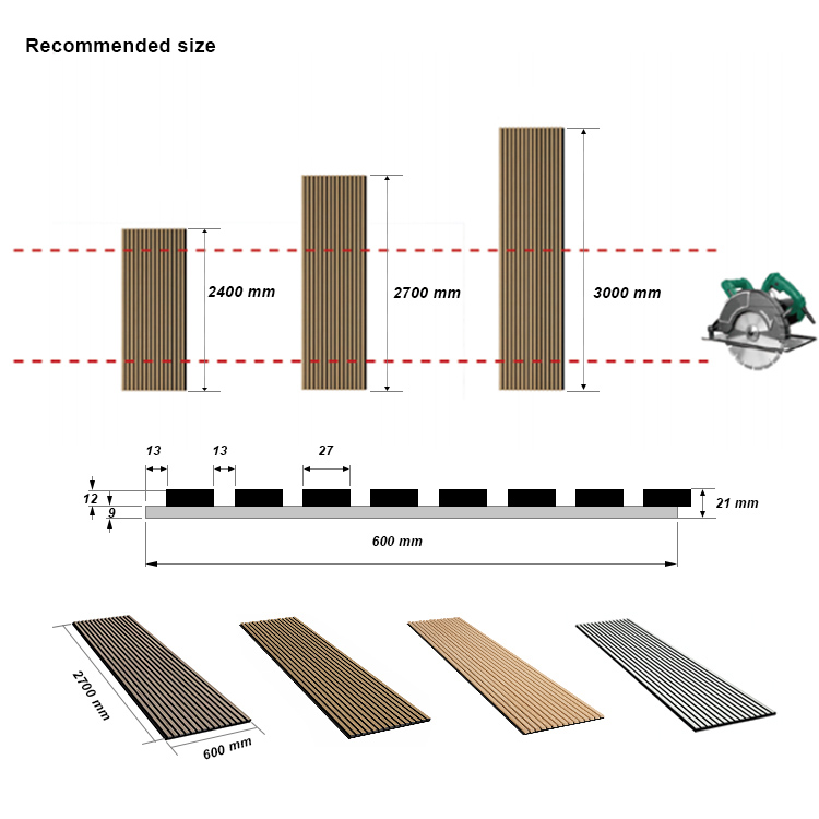 slat wood panels